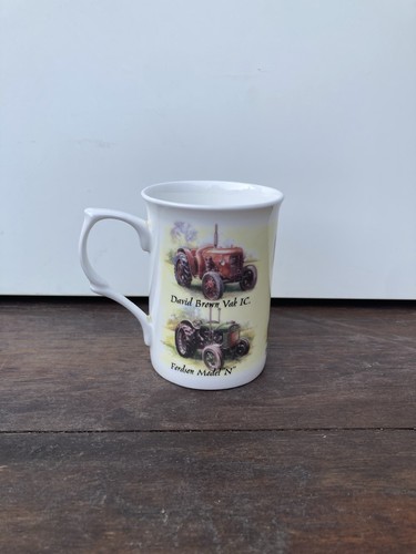 Vintage tractor bone china mug - vintage,
