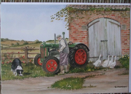 Tractor greeting card still - greeting, "still